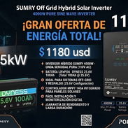 Inversor SUMRY híbrido solar con una batería nuevos - Img 56908422