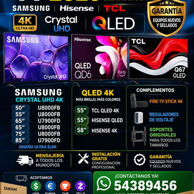 📺🔥 TV 4K y QLED 2026 NUEVOS SELLADOS | EN CAJAS CON GARANTÍA LAURIMAX ENERGY SAMSUNG HISENSE TCL INSIGNIA W 54389456 - Img 120819086
