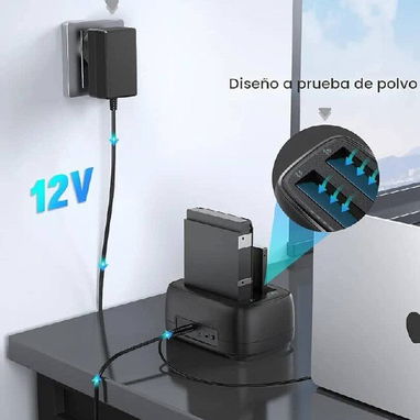Oferta tecnológica: Estación Dock ORICO para Discos HDD/SSD SATA | videojuegoshabana.com - 2/5