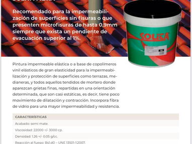 Tanqueta de impermeabilizante  española de 15lts sellada con fibra en su interior para mejorar recubrimiento - Img main-image-43723891