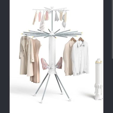 🚨 Tendedero Inteligente Tipo Pulpo . ✅Medidas : 180 cm de alto   🚨Material: Plástico y metal Con sus Ruedas  50 USD - 8/8