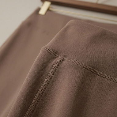 Pantalón Flare de Cintura Alta Marrón - Tela Cómoda con Bolsillos (Nuevo) - 2/2