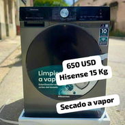 Lavadora automática Hisense 15kg, secado a vapor - Img 55045548