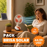☀️ REBAJA: Pack Brisa Solar (Ventilador Recargable Saco 12 + Panel Solar) ¡Duerme fresco sin corriente! 🍃 - Img 55702801