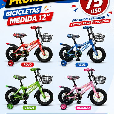 Bicicletas para niños y niñas.  Medida 12 y 20 - 3/6