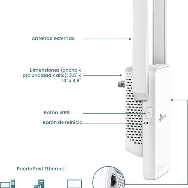 TP-Link Extensor (Repetidor) AC1200 Banda Dual 5GHz/2.4GHz - 4/4