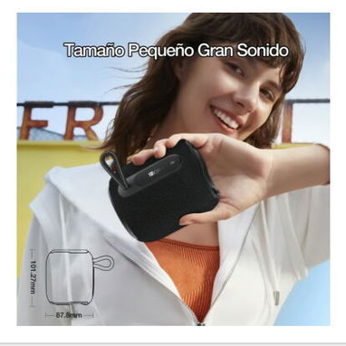 Bocina Bluetooth Portatil - 1HORA - Negro - Img 122910222