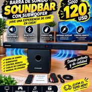 Barra de sonido para el televisor tiene bluetooth con su subwoofer - Img 57743724