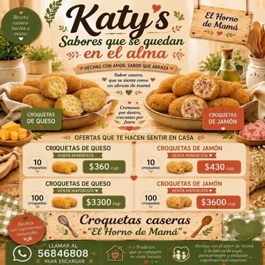 Croquetas de pollo, croquetas de Jamón, croquetas de queso, Bolitas de Queso, Bolitas de Jamón y Queso, cakes y pudines. - Img 126754173