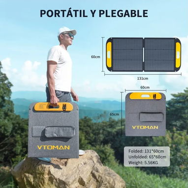 PANEL SOLAR PARA ESTACIONES DE CARGA, MARCA VTOMAN 110W - 5/6