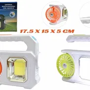 *LÁMPARA MULTIFUNCIONAL* CUENTA CON LÁMPARA, LINTERNA, VENTILADOR PEQUEÑO Y PANEL SOLAR PRECIO: 10 USD - Img 52351921