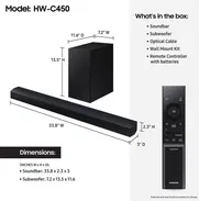 CAÑÓN!!_AUDIO SOUNDBAR SAMSUNG 2.1 HW-C450|NEGRO|300Watt|ENTRADA(AUDIO ÓPTICO)|NUEVOS EN CAJA. #56242086 - Img 49204784