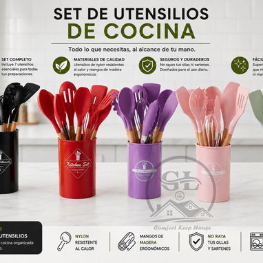 SET DE CUCHILLOS, UTENSILIOS DE COCINA, SARTENES, KIT DE REPOSTERIA Y MAS - 3/9