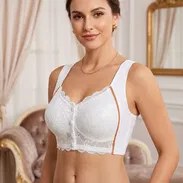 Sujetador de Soporte Premium con Cierre Frontal – Elegancia en Blanco Talla XXL 6 - Img 55814862