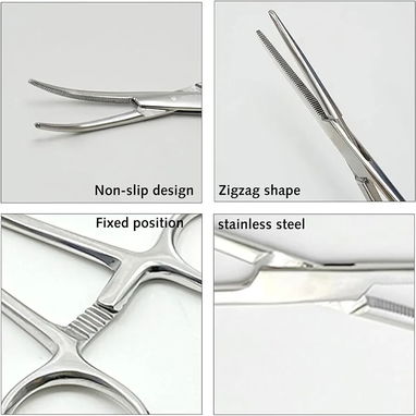 2 Pinzas Hemostáticas Profesionalesde /acero inoxidable - 3/5