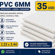 FE-Disponemos de PVC blanco de 6 mm y acrílico de 3 mm negro y acrilico espejo, ambos en formato 1.22 × 2.44 m. - Img 56317278