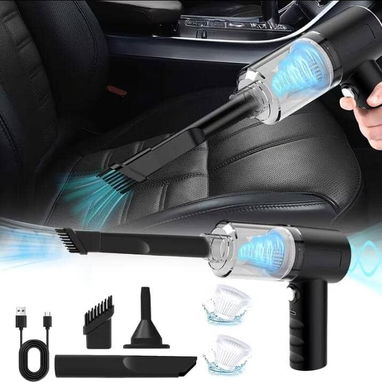 Aspiradora de mano recargable para muebles y pelo de mascotas  (En color negro y verde) Precio 20 usd - 3/4
