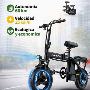 🚴⚡ ¡Muévete con estilo y sin esfuerzo! ⚡🚴    ✅ Autonomía hasta 60 km por carga   ✅ Velocidad asistida de 25 km/h   ✅ D - 2/2