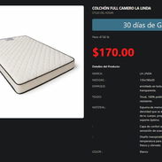 Colchón La Linda Full Camero 135x190x20 Soporte Firme, Colchón Full Camero La Linda 135x190x20 Gran Soporte VPT-0370 - Img 54259176