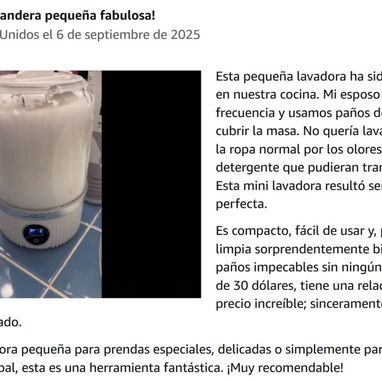 * Mini lavadora portátil 1 LT Tu aliada en apagones y viajes - Img 123490346