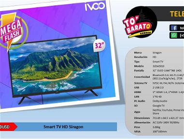 Por solo 250 USD SmartTV HD de 32" nuevo en su caja - Img 64967936