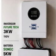 Inversor 3kw future tech más Batería 5 kwh sonec, Solo 110 v - Img 56923430