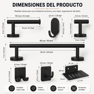 Juego accesorios de baño color negro . 45 USD - Img 57282598