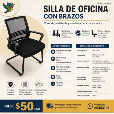 SILLA HABANA . SILLAS VARIAS. De oficina, de bar, plegables - 6/6