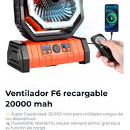 Ventilador F6 recargable 20000 mah - Img 55883548