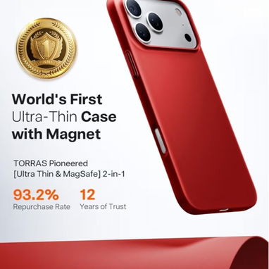 Magnetic Slim-Fit Case para iPhone 17 Pro Max – Red | videojuegoshabana.com - Img 122438969