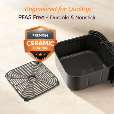 Freidora de aire COSORI (9 en 1) 6Qt 1725W (110V/60Hz) Tecnología Turbo Blaze, revestimiento cerámico premium, 90°-450°F - Img 125245618