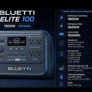 Bluetti de 1800w con pico de 3600w  Admite hasta 1000 W de panel solar  720 usd - Img 57166966