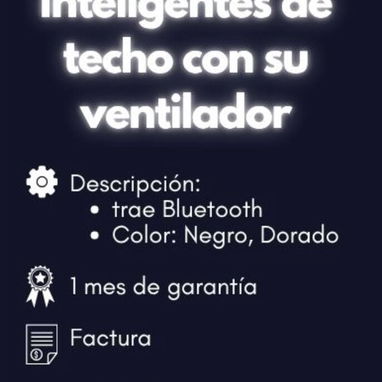 Lámpara inteligente Led con ventilador y trae bluetooth - Img 123044336
