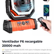 🌬️🔋 Ventilador F6 — 20,000 mAh - Img 56544020
