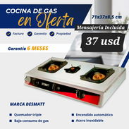 Cocina de gas de 3 hornillas - Img 56348897