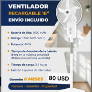 Ventiladores Recargables de pedestal. Mensajería GRATIS - Img 56872591