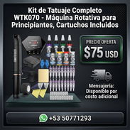 🎨 Kit de Tatuaje Completo WTK070 - Máquina Rotativa + Cartuchos - $75 USD - Img 58068720