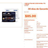 SSD ZSUIT 1Tb NVMe PCIe M.2 para Multitarea Sin Retrasos Real $85 VPT#-0297 - Img 55667171