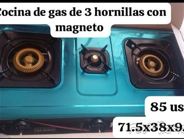 Cocina de 3 hornillas de gas con magneto - Img 68245692