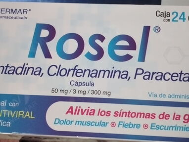 Antigripal Rosel, antiviral, antigripal contiene amantadina, clorfenamina, paracetamol - Img main-image