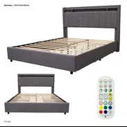 Cama full importada con luces LED 290 usd - Img 55736926
