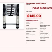Escalera telescópica con sistema de peldaños reforzados hoy mismo pro VPT#-0122 - Img 55435275