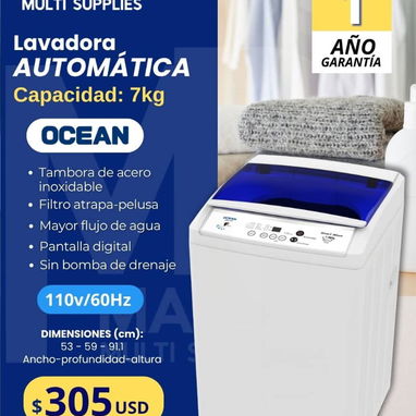Lavadoras Automáticas y Semiautomáticas marca OCEAN - 2/3