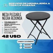 Mesa Pegable Negra Redonda - Img 56367728