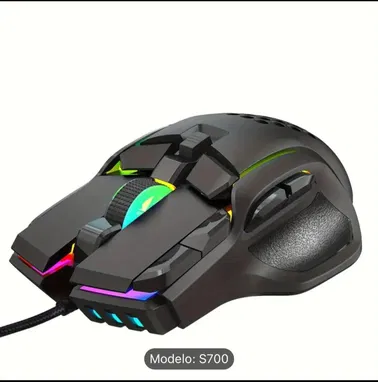 27	...USD…	Mouse Esports Gaming Pro para juegos con cable de 10 teclas con programación macro, 13 modos de iluminación R - Img 92994894