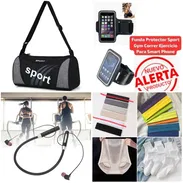 Artículos deportivos: Medias blancas, Bolso para gym, Audifonos y brazalete para correr, Cintas de pelo para gimnasio... - Img 54622301