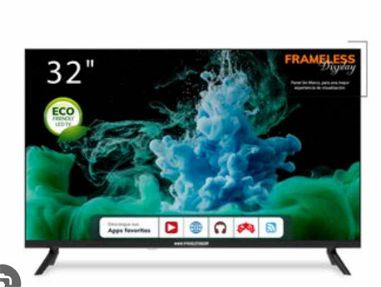 Smart tv 32 pulgadas nuevo en caja 📦 con accesorios 2 mandos una base para ponerlo e la pared y con miles d canales gra - Img 66274209