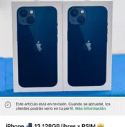 Iphone 13 128GB libres x RSIM, bat 100%, 0 ciclos de carga, nuevo en caja - Img 50122611