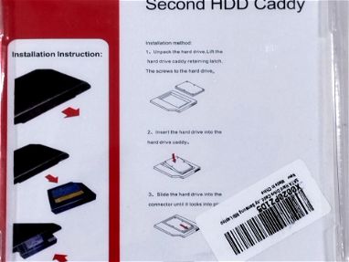 Caddy para laptod, para añadir un segundo disco interno a la laptop - Img main-image-43280154