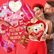 Set de globos de aluminio con textos de amor - Img 53842338